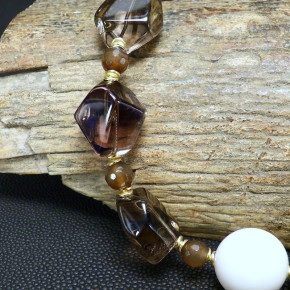 Collier Rauchtopas mit Mammut