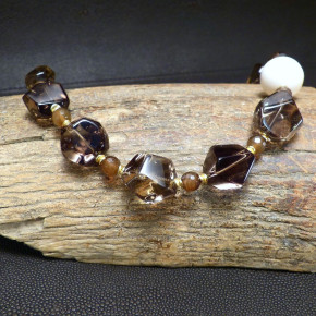 Collier Rauchtopas mit Mammut