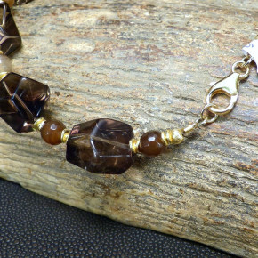 Collier Rauchtopas mit Mammut